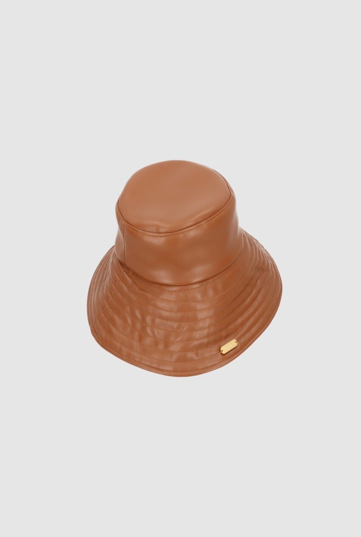 Yoyo Leather Hat Brown Hat Zahati 