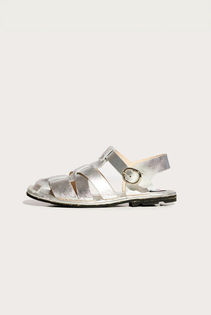 Zapatos Plateados Flat sandals Ynes Suelves 