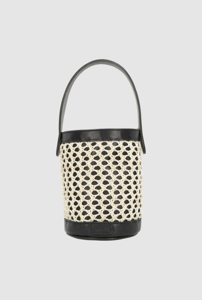 Zig Zag Bucket Bag Black + White Hand bag Zahati 