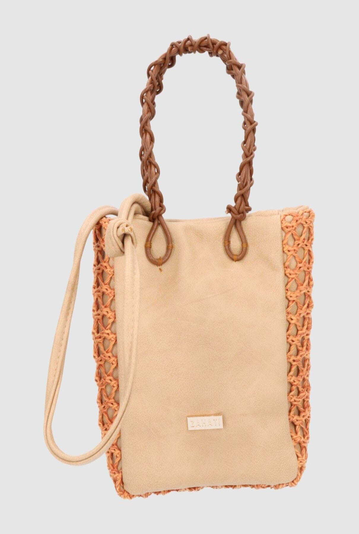Zigzag M Bag Camel + Rust Crossbody bags Zahati 