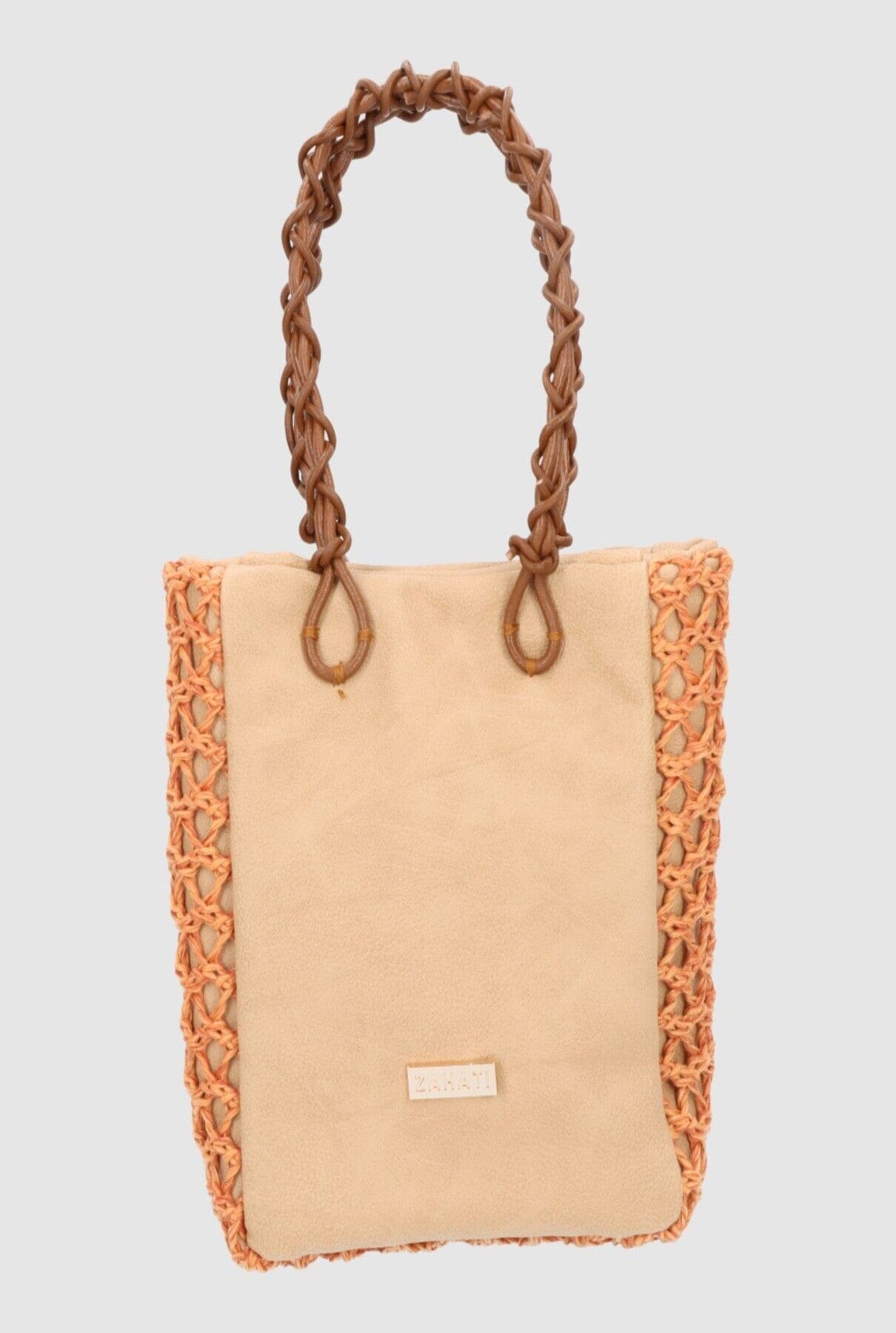 Zigzag M Bag Camel + Rust Crossbody bags Zahati 