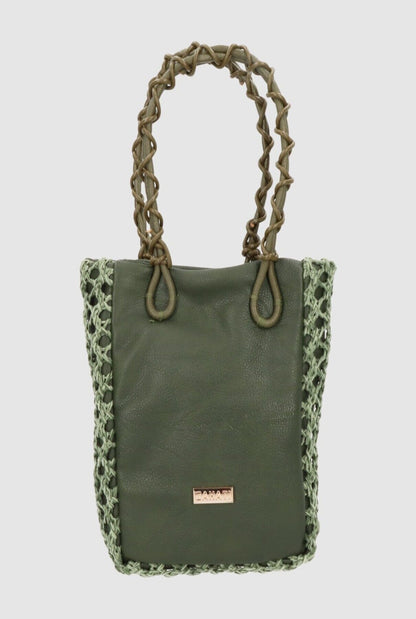 Zigzag M Bag Duo Olive Crossbody bags Zahati 