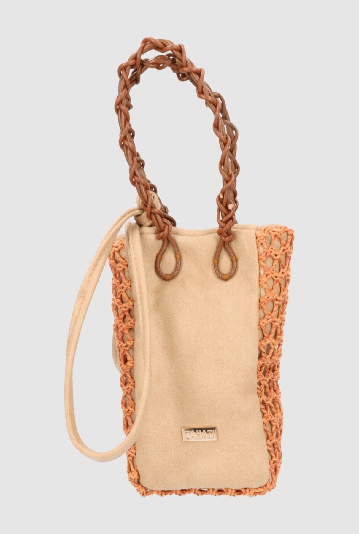 Zigzag Mini Bag Camel + Rust Crossbody bags Zahati 