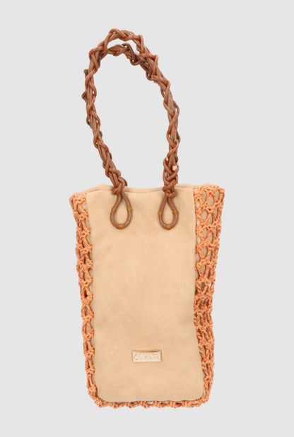 Zigzag Mini Bag Camel + Rust Crossbody bags Zahati 