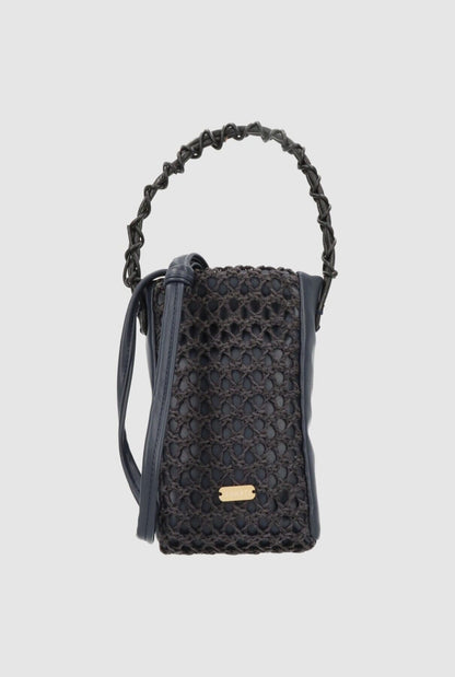 Zigzag Mini Bag Navy Blue Crossbody bags Zahati 
