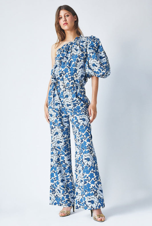 Zoe Pants Blue Bloom Trousers The Label Edition 