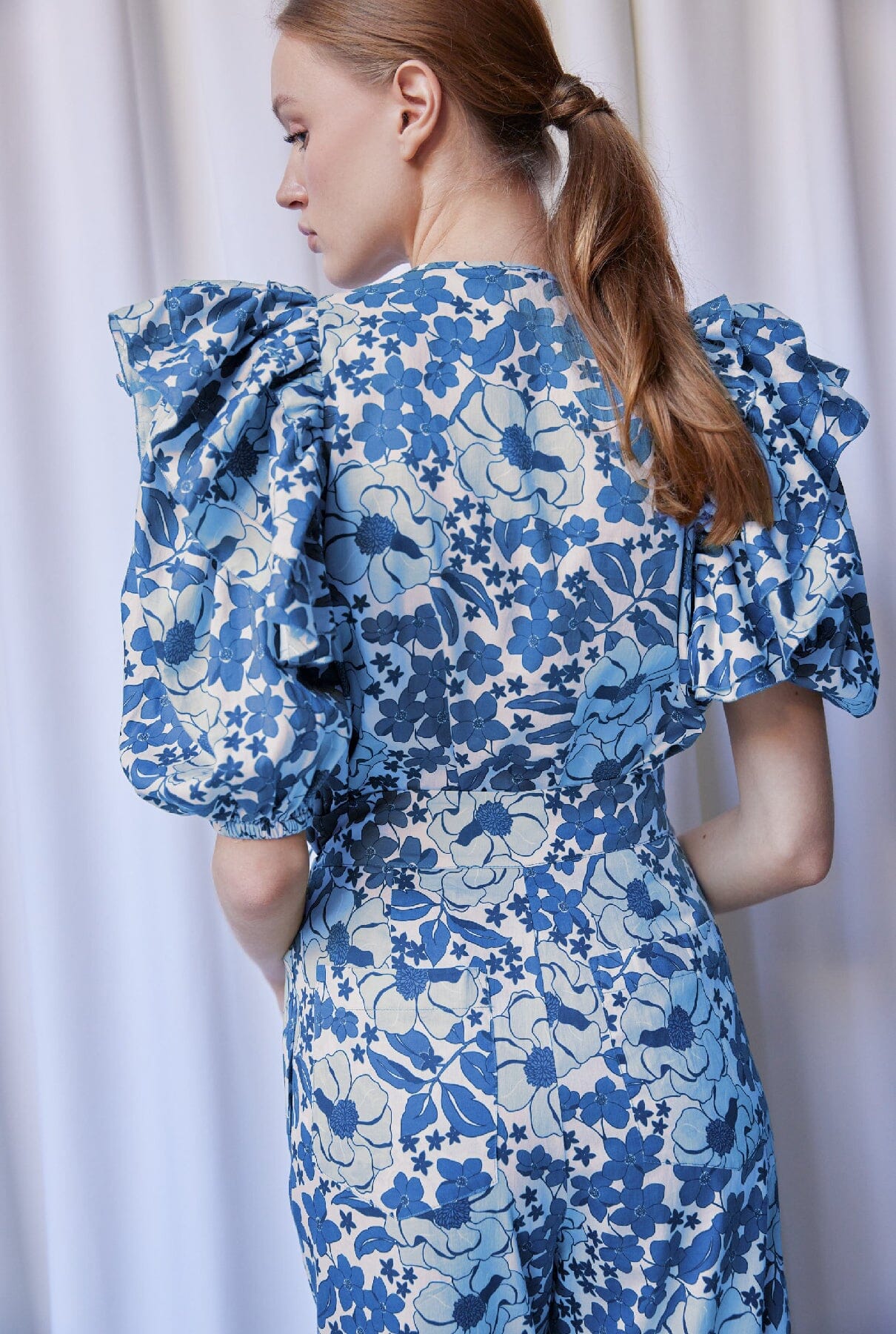 Zoe Top Blue Bloom Shirts & blouses The Label Edition 