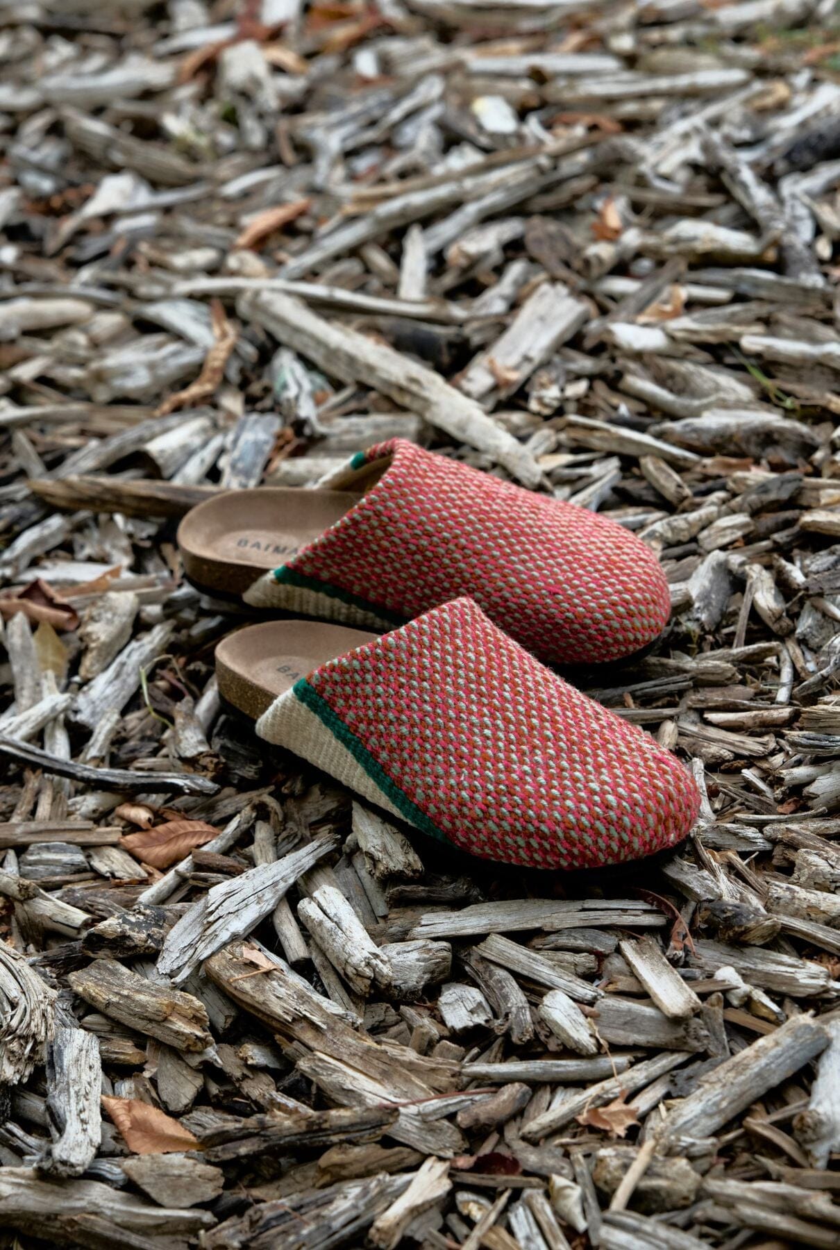 Zueco BAIMARA Bio Rayas verde lateral Flat shoes Baimara 