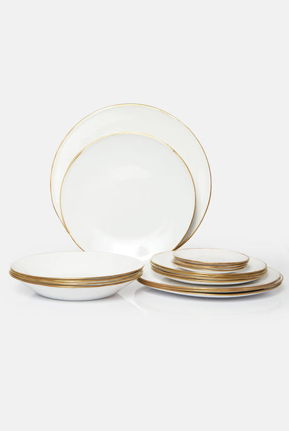 4 platos hondos colección oro Vajillas de Ultramar 