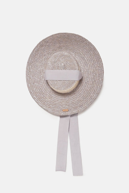 Andalusian hat grey and white headpiece Zahati 