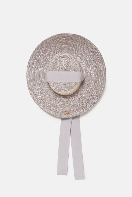 Andalusian hat grey and white headpiece Zahati 
