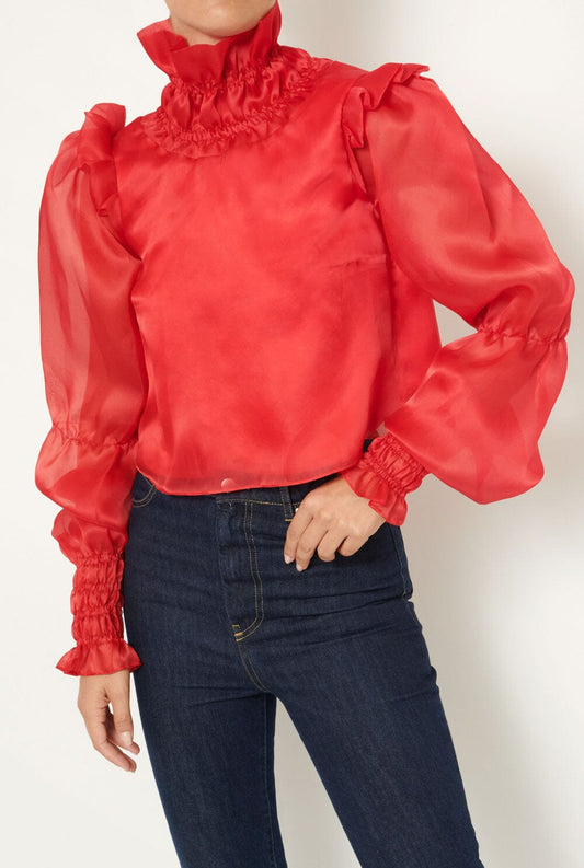 Andrea Blouse - Red Shirts & blouses Diddo Madrid 