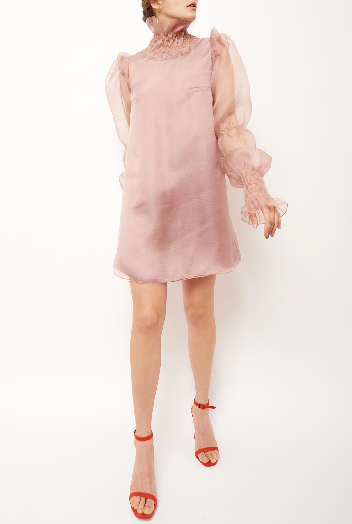 Andrea organza pink mini dress - Pre Order Dress Diddo Madrid 