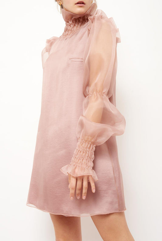 Andrea organza pink mini dress - Pre Order Dress Diddo Madrid 