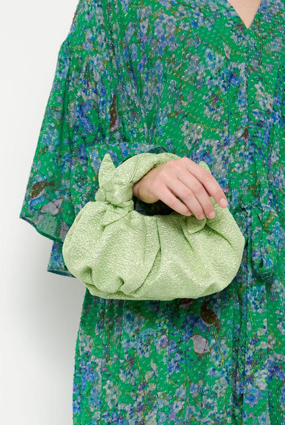 Bernatta Mini Green Lamé Hand bags Laia Alen 