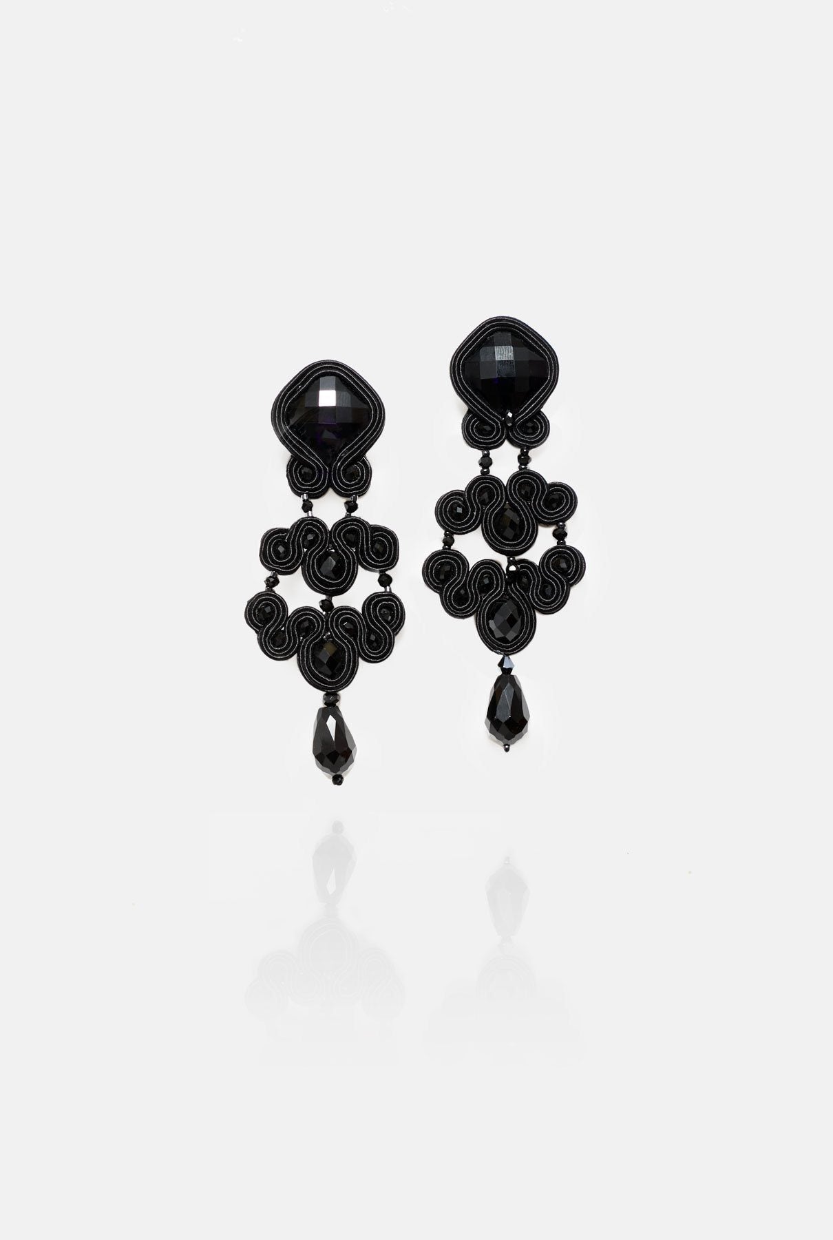 Black is Black XL Earrings earring Musula Jewels 