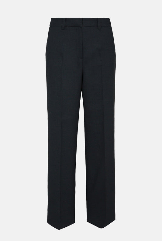 Black Straight Suit Crepe Trousers-Maureen Trousers The Extreme Collection 