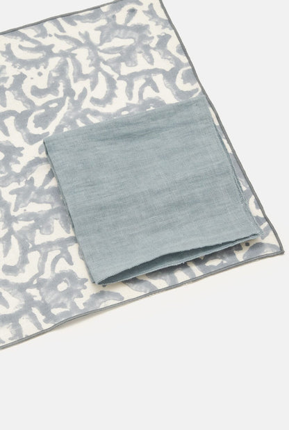 Blue linen placement and napkin DECORACION MARTINA & EVA 