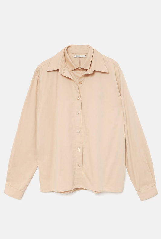 Camisa doble beige algodon Shirts & blouses Leandro Cano 