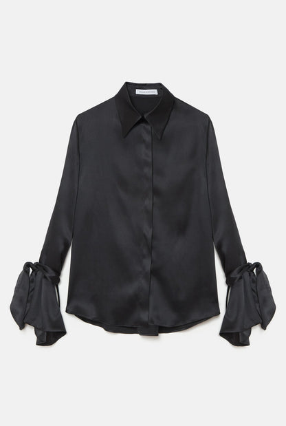 Camisa icono satén negro Shirts & blouses Miguel Marinero 