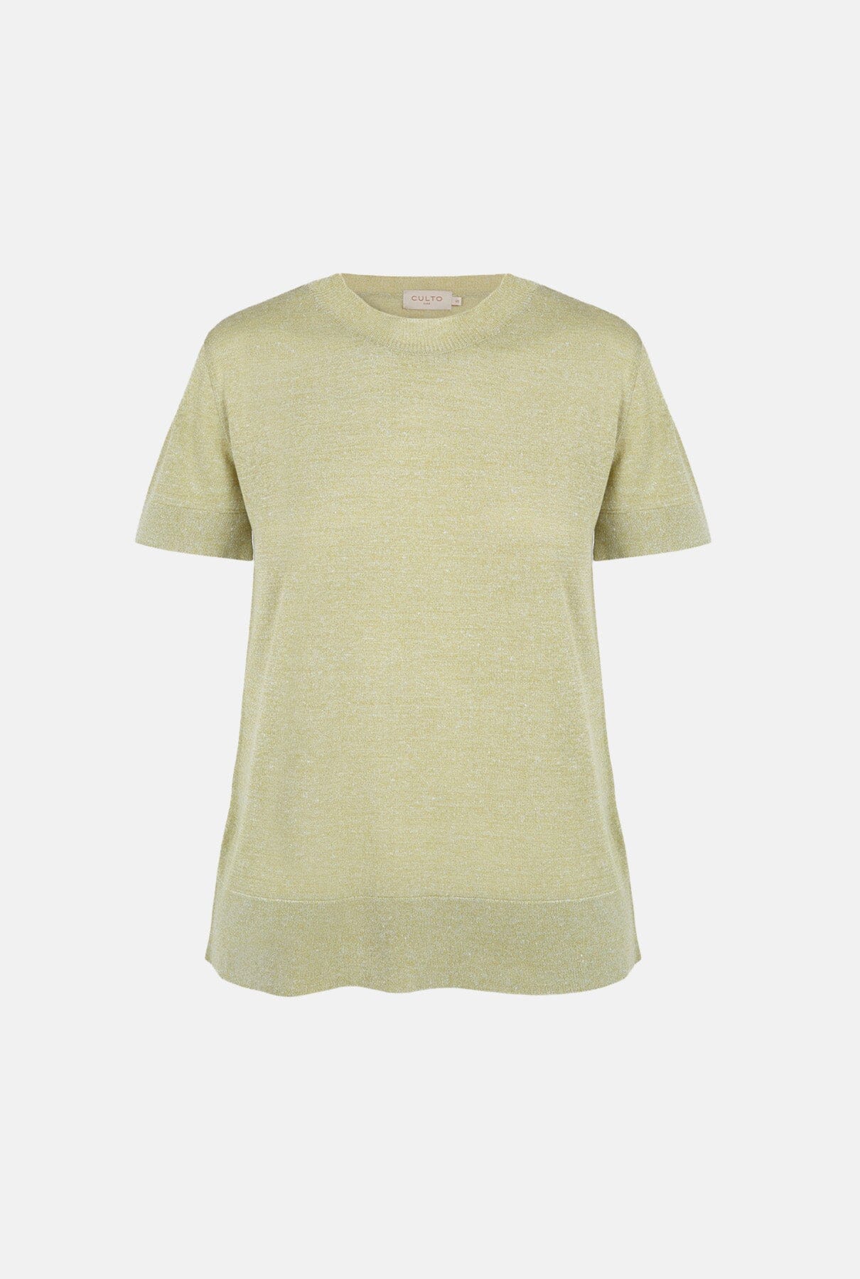 Camiseta de punto lino y seda lima T-Shirts & tops Culto 1105 