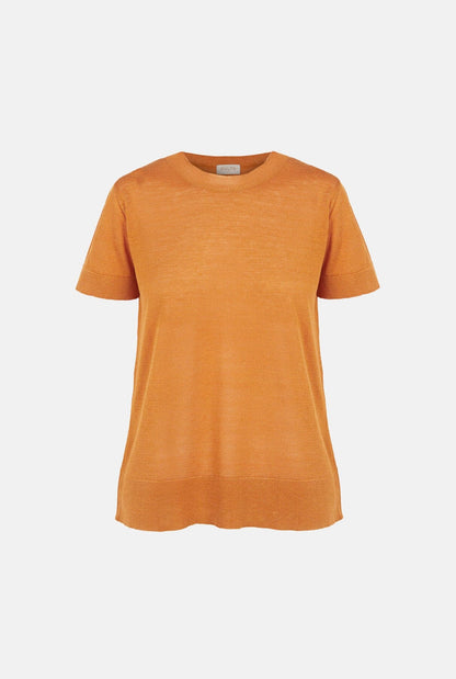 Camiseta de punto lino y seda mandarina T-Shirts & tops Culto 1105 