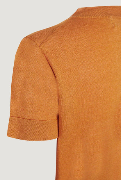 Camiseta de punto lino y seda mandarina T-Shirts & tops Culto 1105 