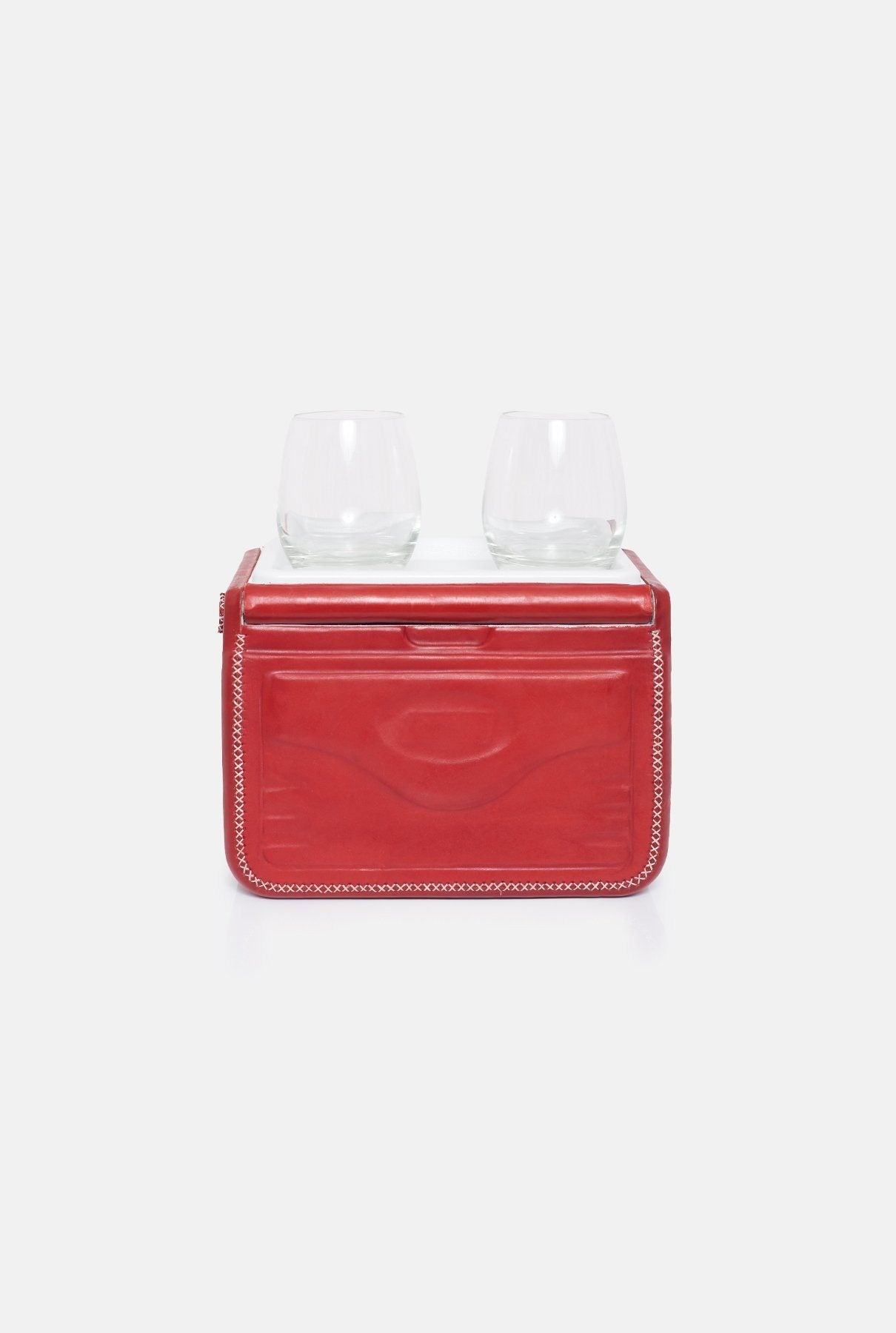 Can Cooler Small in Red decorative art Sol & Luna 