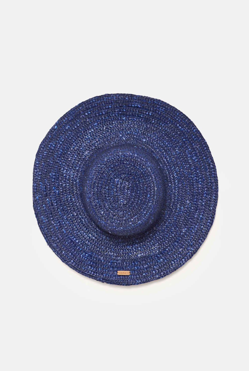 Canotier hat brim M blue headpiece Zahati 