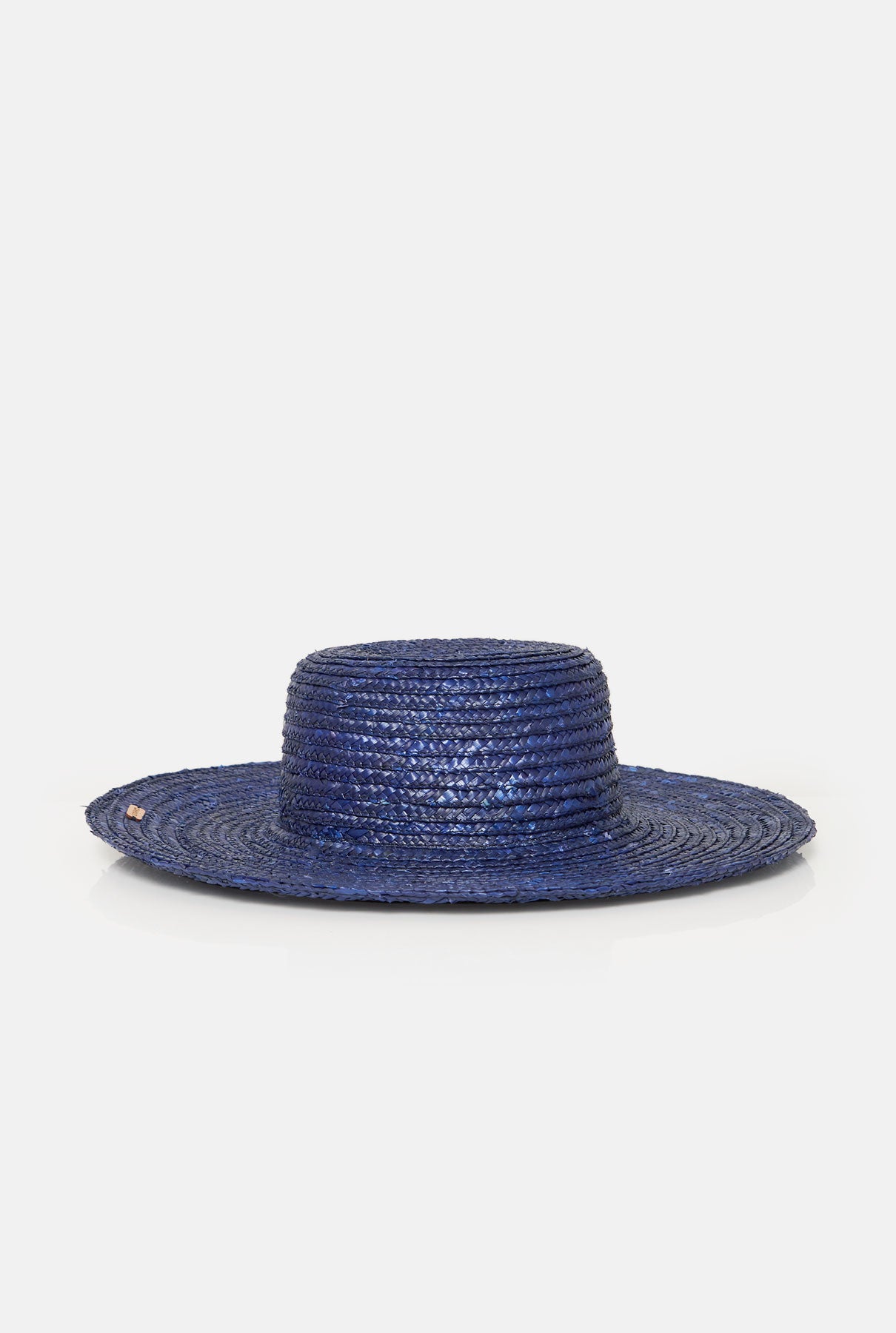 Canotier hat brim M blue headpiece Zahati 