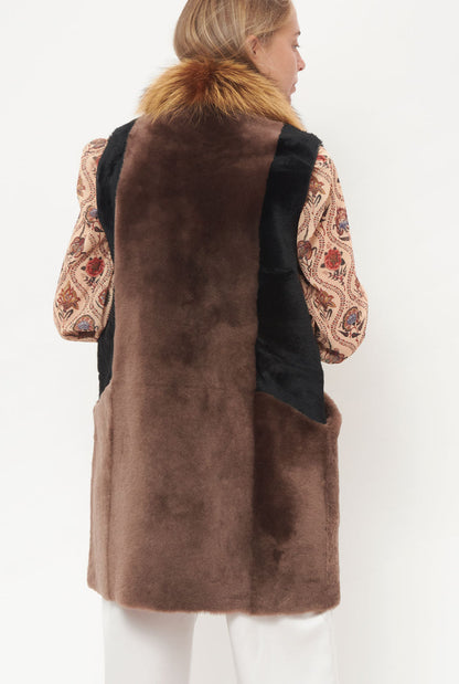 Chaleco bicolor marrón y negro Vests Miguel Marinero 