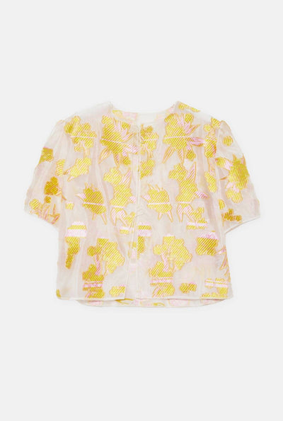 Chaqueta de organza brocada · Luciana Estudio
