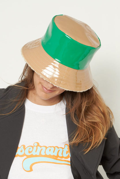 Charolito bicolour green-latte hat Hats Gakomi 