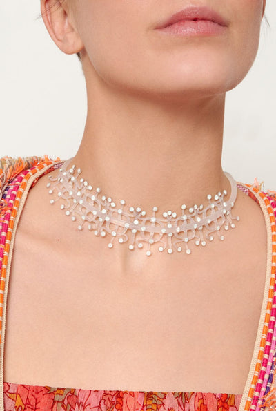Choker Julieta blanco opal · Joaquin Blanco
