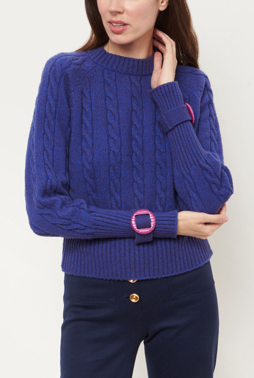 Clara Cable knit blue Sweaters Laia Alen 