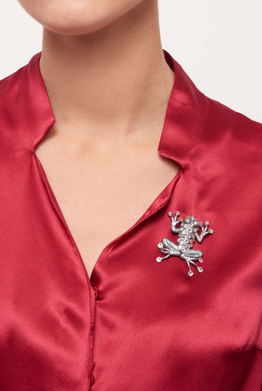 Colgante/Broche Rana Plata Strauss Brooch Joaquin Blanco 