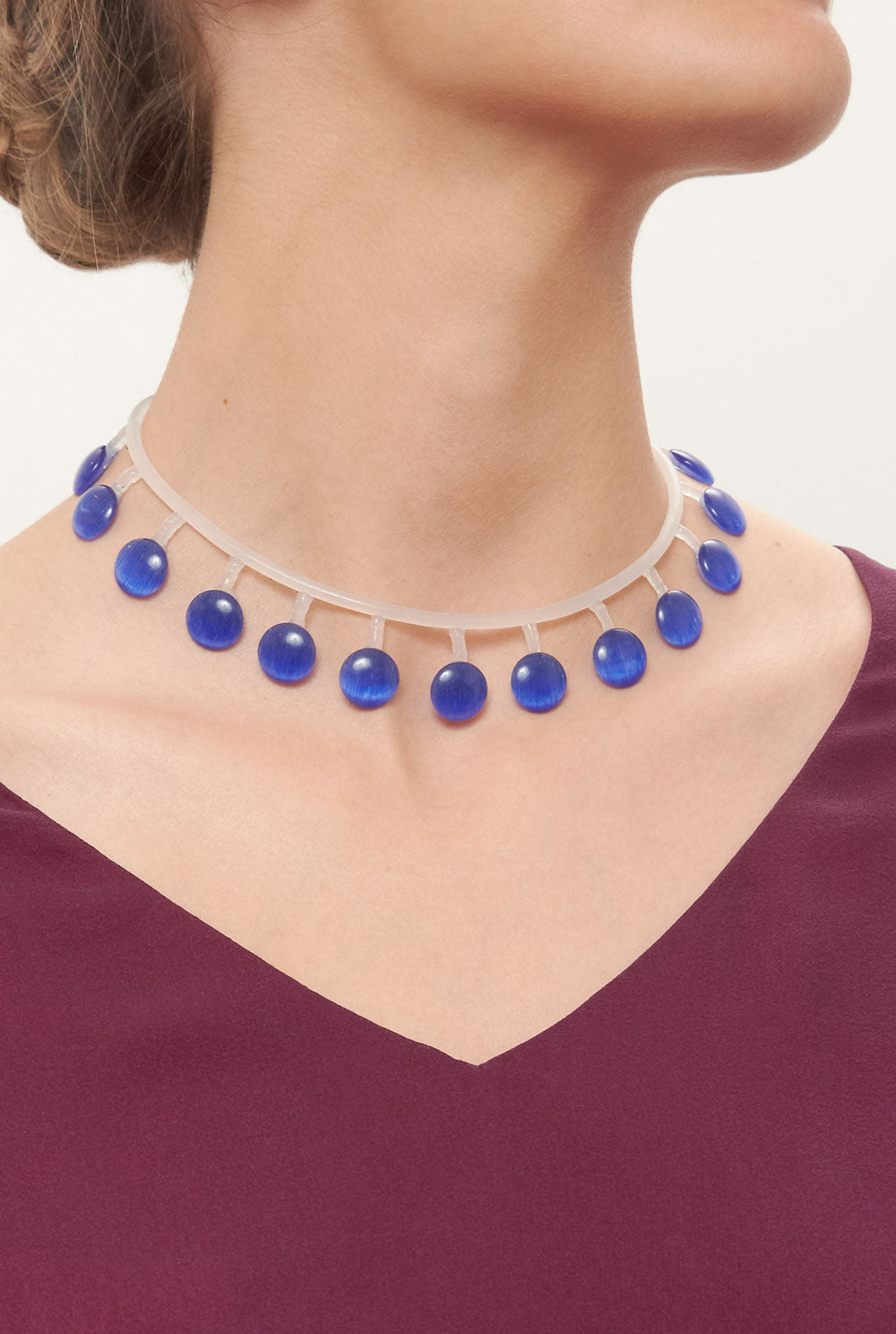 Collar flotante blue necklace Joaquin Blanco 