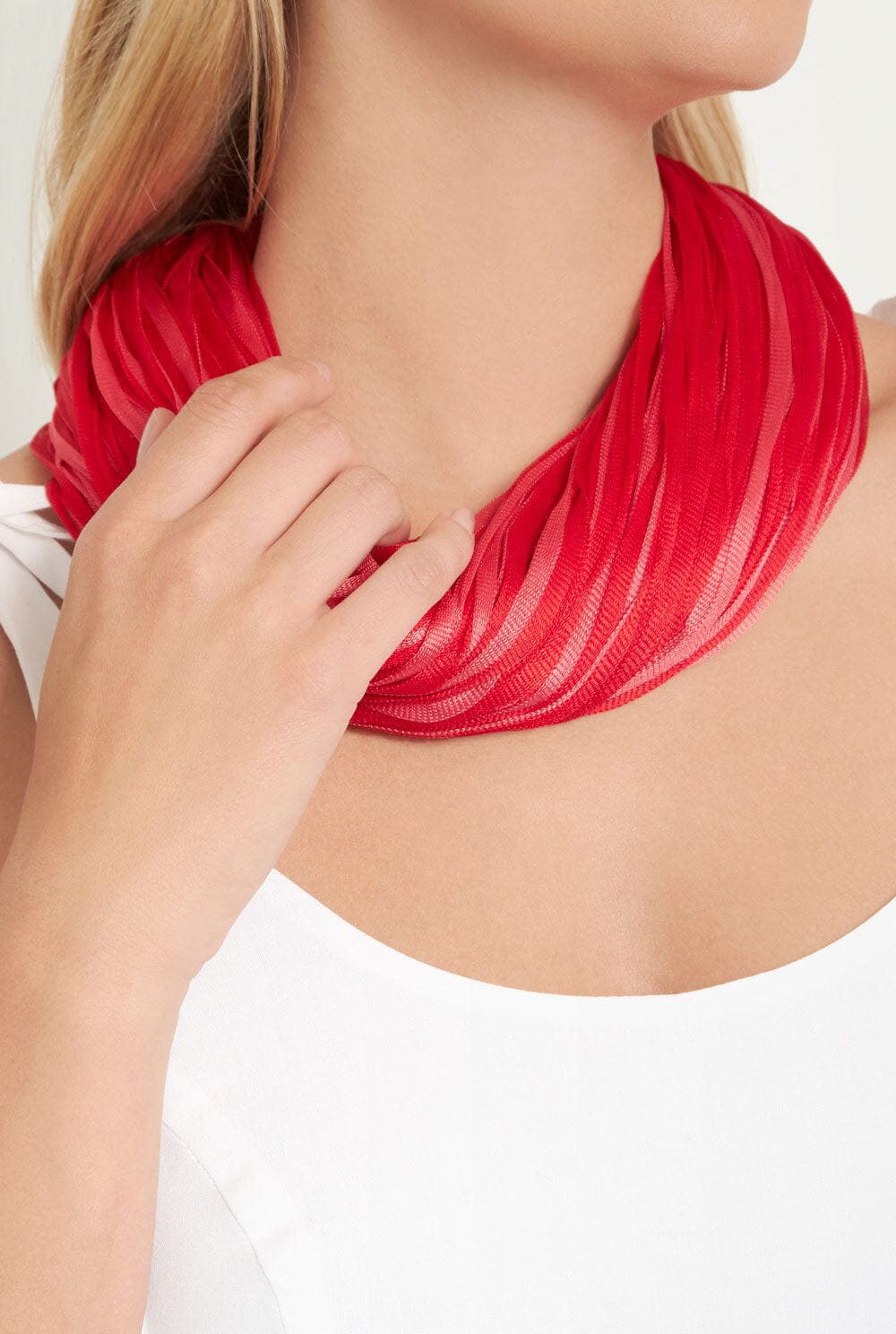 Collar Seda Rojo/Rosa Necklaces Victoria de Talhora 