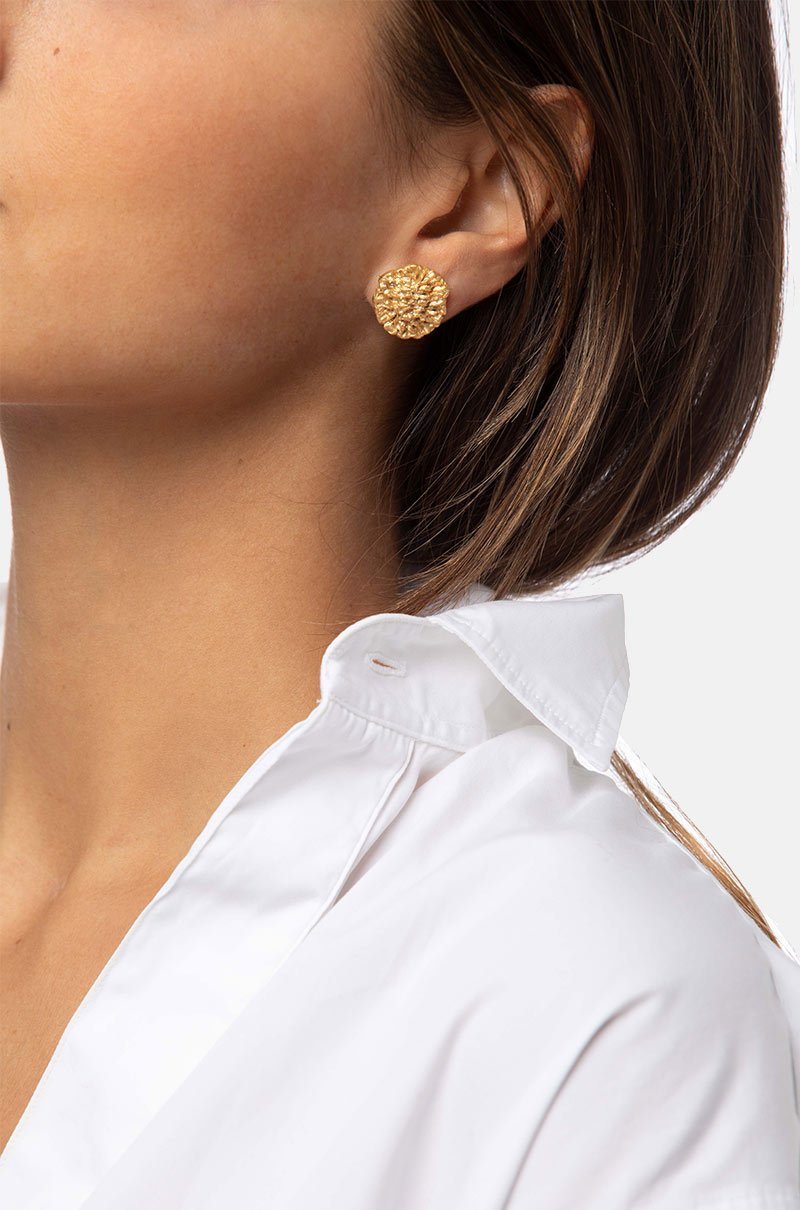 Coral Earrings in Gold Earrings Mikana 
