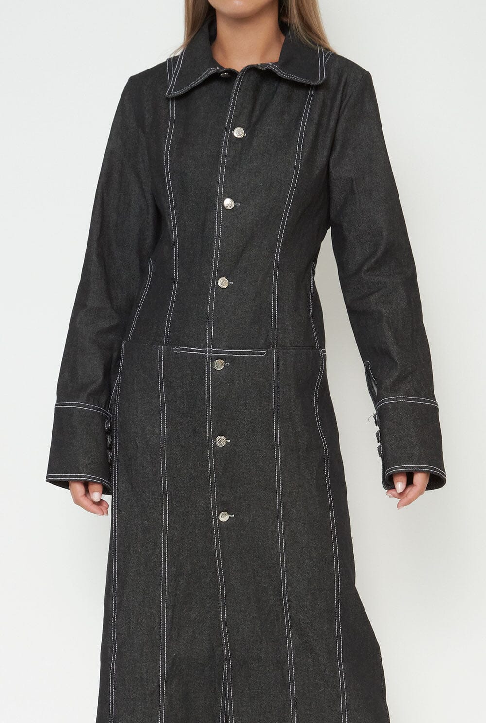 Denim black coat Coats Habey Club 
