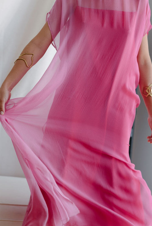 Fatima Pink Overdress Mottainai Dresses Atelier Aletheia 