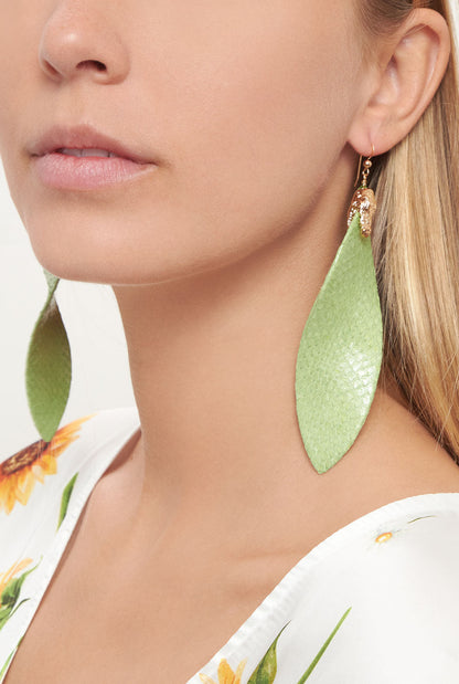 Florencia XL Green Earrings Earrings La Morenita 
