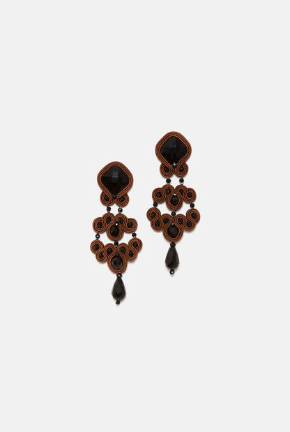 Gótico Azabache XL Madera earring Musula Jewels 