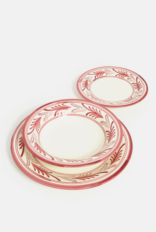 Helechos dining Set in pink (one serving) Tableware Casa Tica 