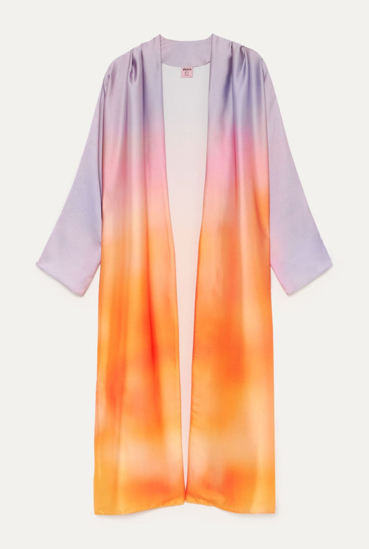 Kimono Joan lila naranja Capes & shawls Duyos 