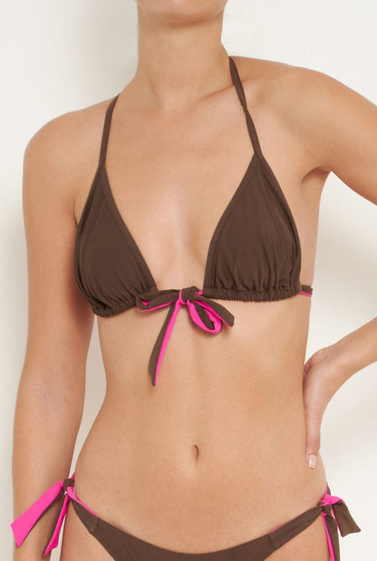 Knot Brown Bikini Top Swimwear MUR Swimwear 