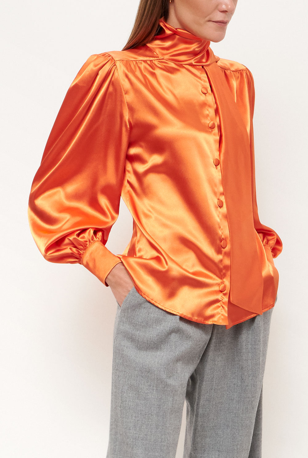 Lara orange shirt Shirts & blouses Leyre Doueil 
