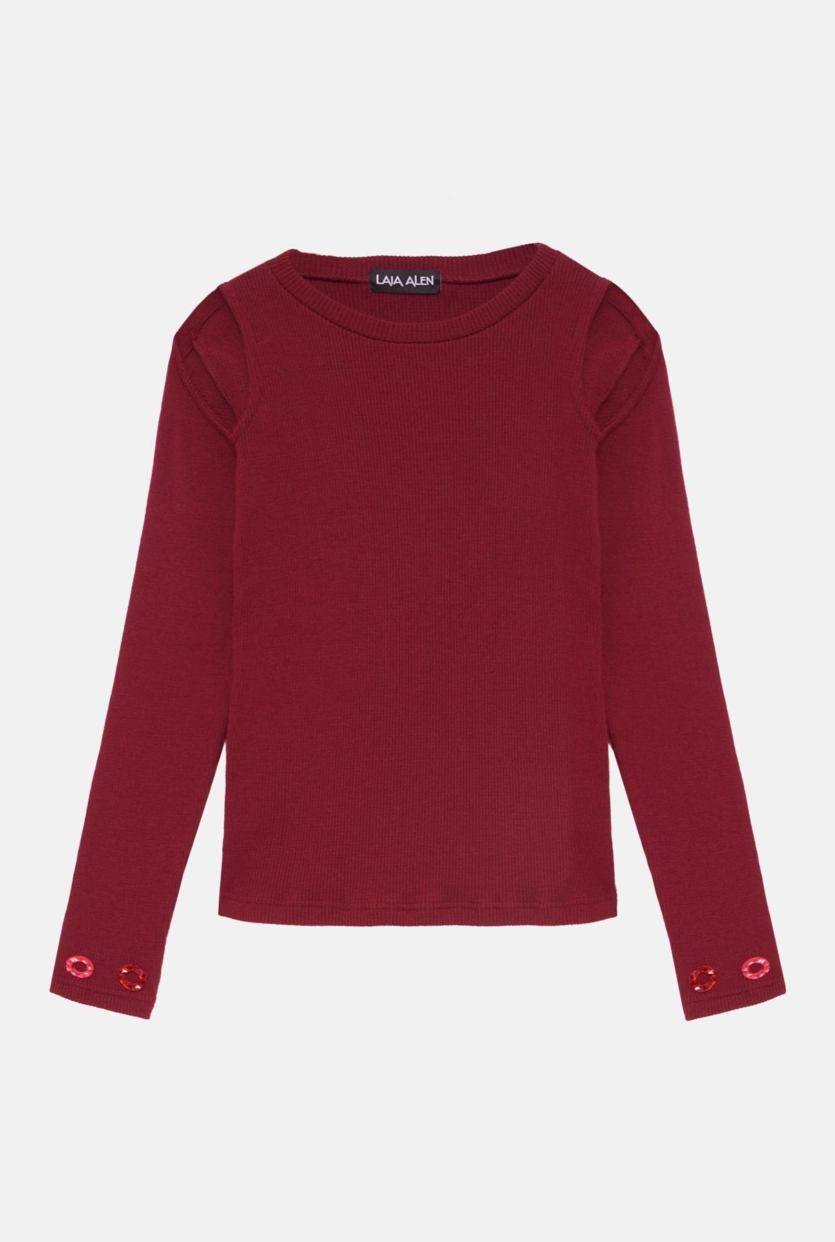 Laura Cut out Top Wine jumper Laia Alen 