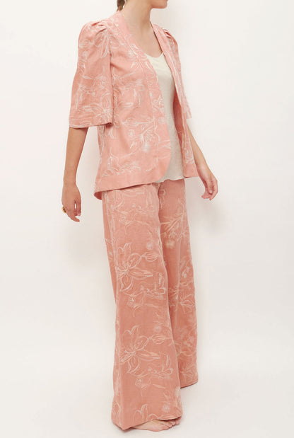Linen embroidered jacket. Pre-Order nightgown NAMUR COLLECTION 