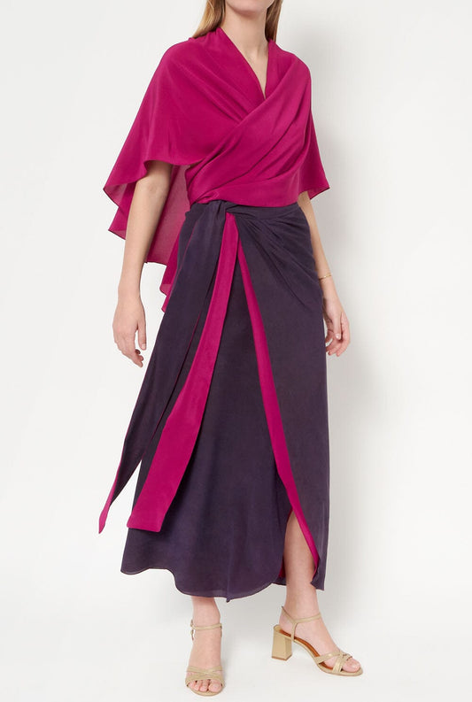 Luka Skirt bougainvillea/naturally dyed purple Skirts Atelier Aletheia 